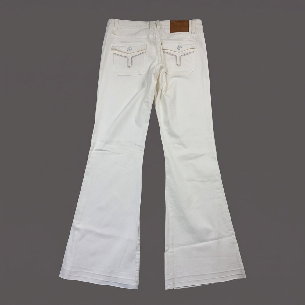 Vigoss Studio Nolita Superflare White Patch Pocket Flare Jeans P20582 Size 13/14